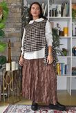 Jasper Plaid Brushed Cotton Tank Black Brown